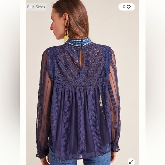 ANTHROPOLOGIE ⭐️ Blank embroidered blouse - Picture 4 of 12